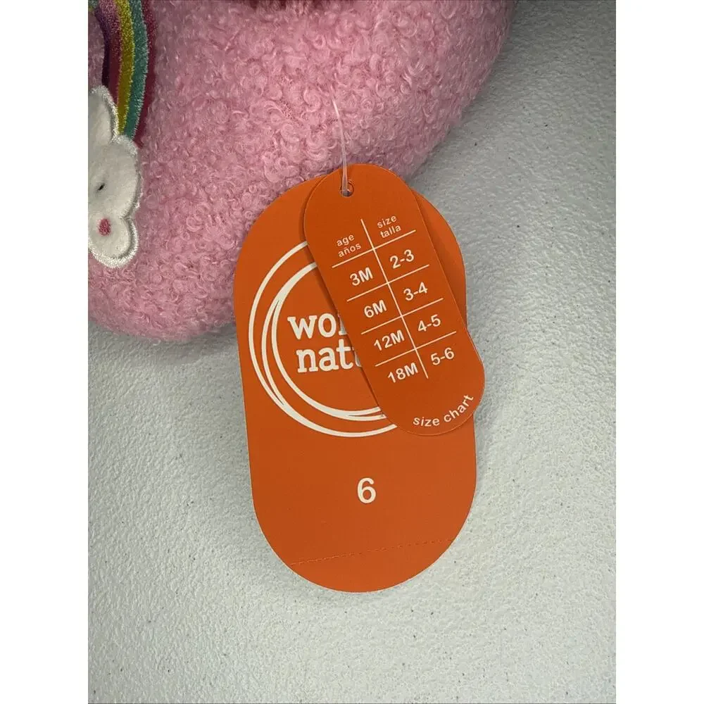 Wonder Nation Baby Girl Rainbow Slippers Pink, Size 6